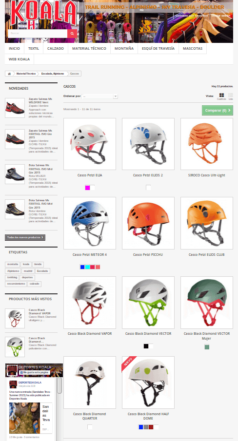 Cascos de escalada - Deportes Koala - Madrid