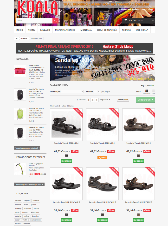 Sandalias Teva - Calzado - Tienda Deportes Koala