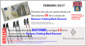 Codigos descuento febrero 2017 - Bastones Black Diamond - Promoción Febrero 2017 - Deportes Koala