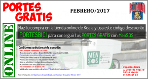 Codigos descuento febrero 2017 - Portes Gratis - Promoción Febrero 2017 - Deportes Koala